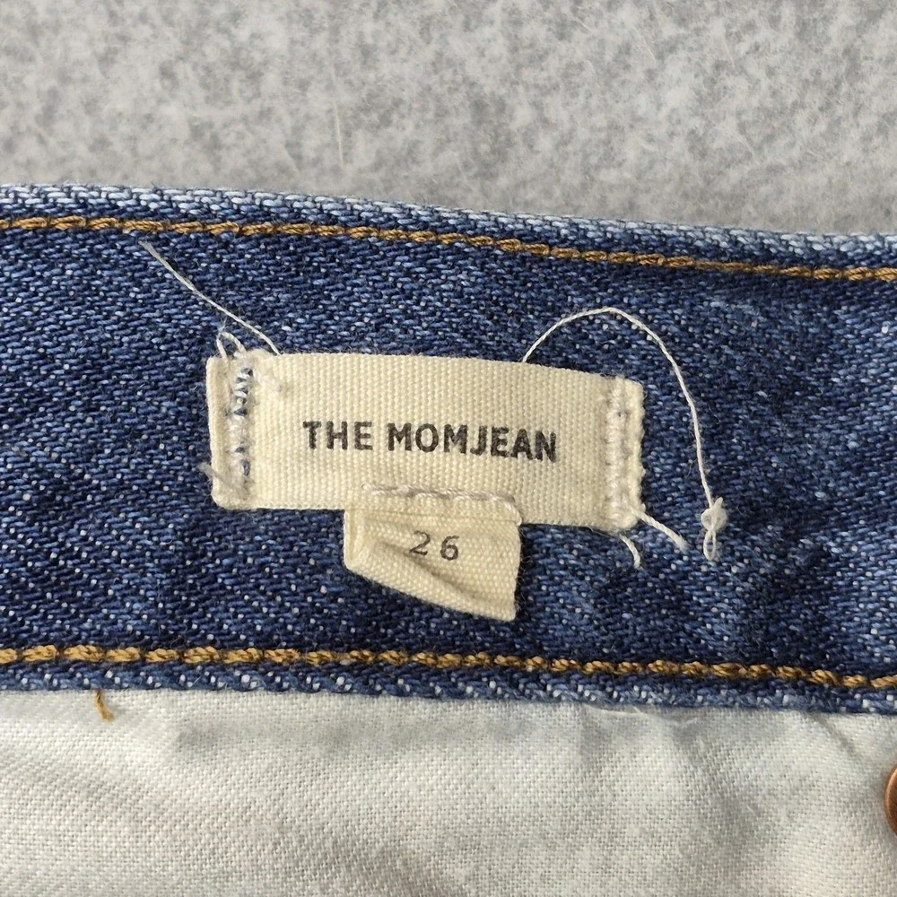 Madewell Jeans Womens 26 Blue High Rise The Mom Jean Tapered Denim Momcore 90s